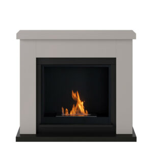 Cheminée bioéthanol - FreeFlame FRODE - flamme réelle sans conduit - beige