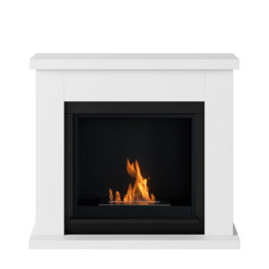 Cheminée bioéthanol - FreeFlame FRODE - flamme réelle sans conduit - blanche