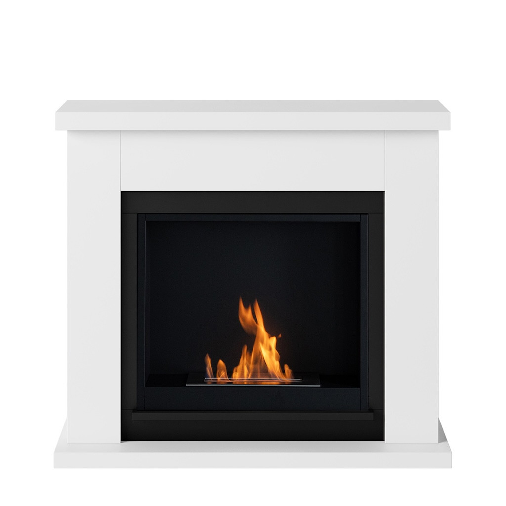 Cheminée bioéthanol - FreeFlame FRODE - flamme réelle sans conduit - blanche