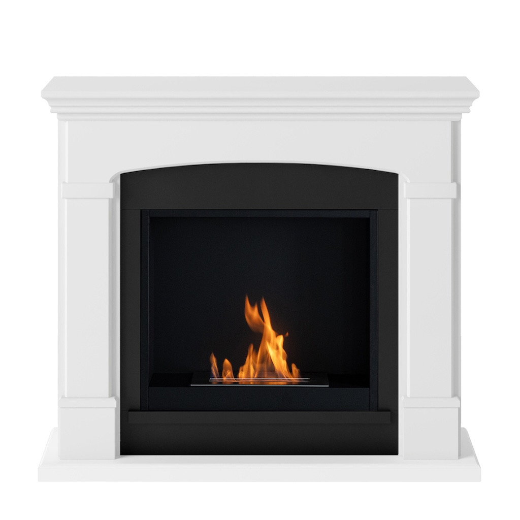 Cheminée bioéthanol - FreeFlame HELMI - flamme réelle sans conduit - blanche