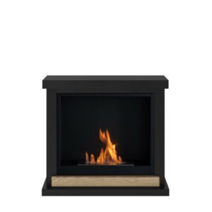 Cheminée bioéthanol - FreeFlame LARSEN - flamme réelle sans conduit - noire