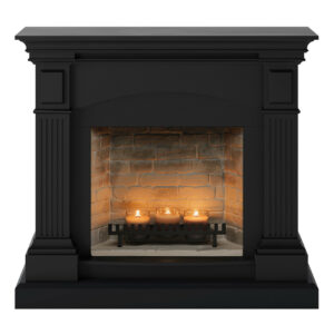 Cheminée électrique à bougies parfumées - MAGNA Zenflame - Effets flammes et crépitement - Noir