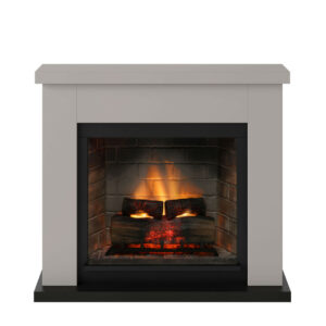Cheminée électrique connectée 1400W - FRODE Powerflame 2 - effets flammes 3D, et crépitement - Beige