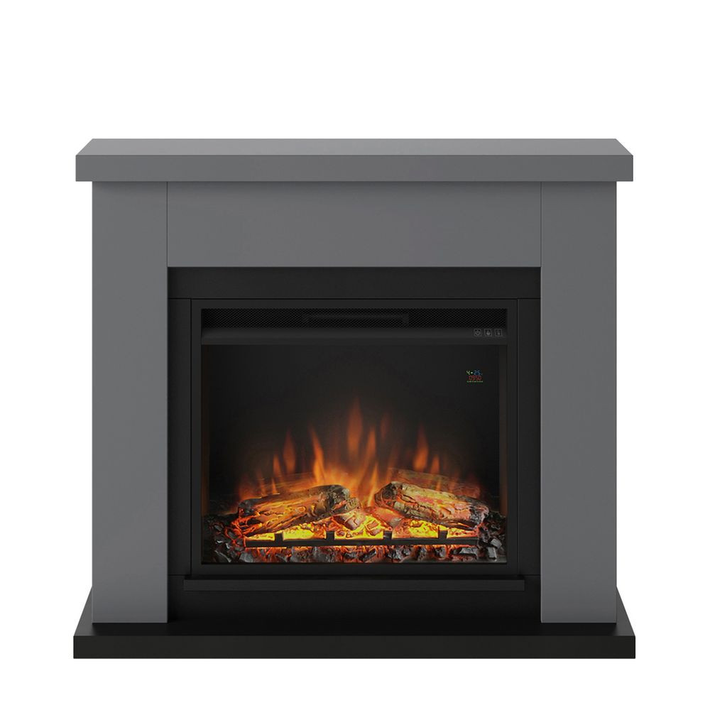 Cheminée électrique décorative "Frode" Gris foncé - Powerflame