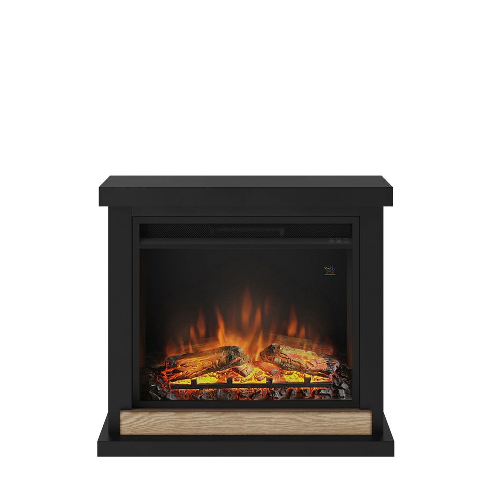 Cheminée électrique décorative "Hagen" Noir profond - Powerflame