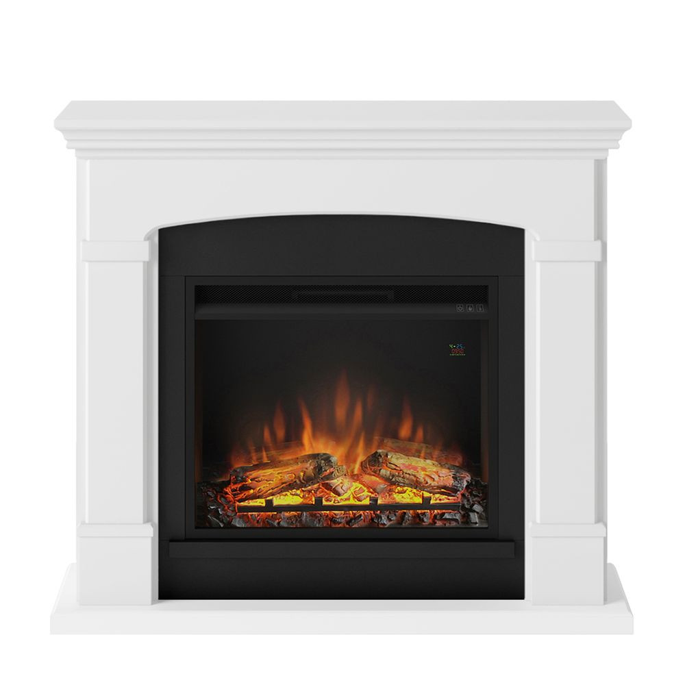 Cheminée électrique décorative "Helmi" Blanche - Powerflame