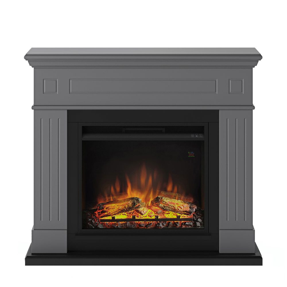 Cheminée électrique décorative "Larsen" Gris foncé - Powerflame
