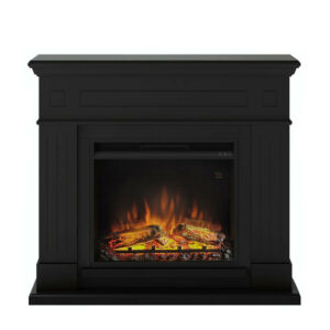 Cheminée électrique décorative "Larsen" Noir profond - Powerflame