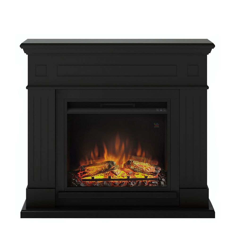 Cheminée électrique décorative "Larsen" Noir profond - Powerflame