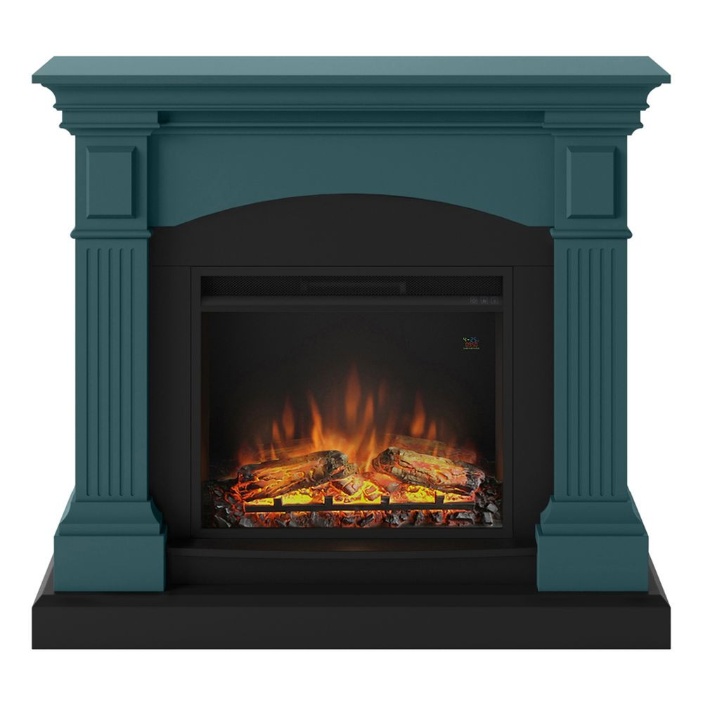 Cheminée électrique décorative "Magna" Turquoise - Powerflame