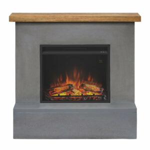 Cheminée électrique décorative "ROLF" gris - Powerflame