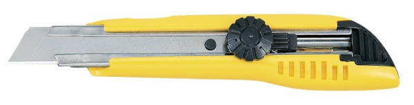 Cutter 18 mm avec blocage par molette crantée