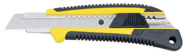 Cutter 25 mm bi-matière (blocage auto. par bouton)