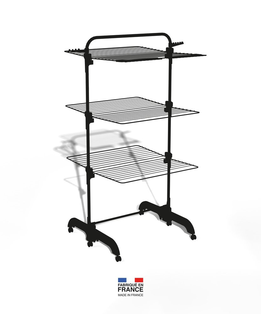 Etendoir a linge sur pieds42 m noir TANCARVILLE