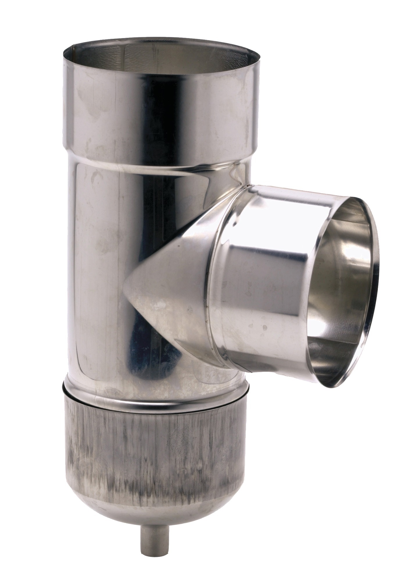 Té pour tubage à 90° TEN inox + purge
