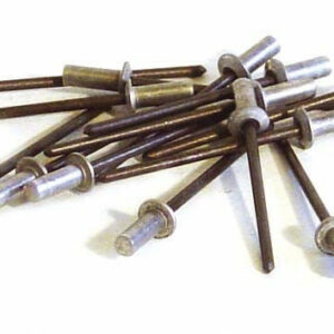 100 rivets étanches alu/acier (tête plate) Ø 3,2 x 8 mm