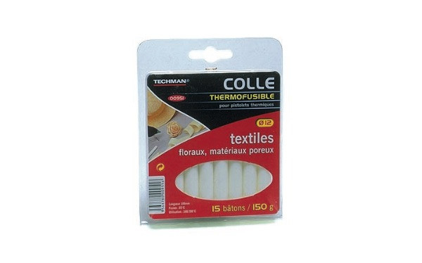 15 bâtons de colle cartons / textiles (12 x 100 mm)