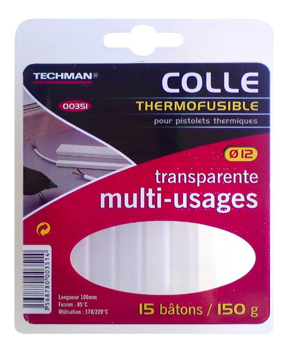 15 bâtons de colle universelle (12 x 100 mm)