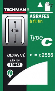5000 agrafes type D 8 mm