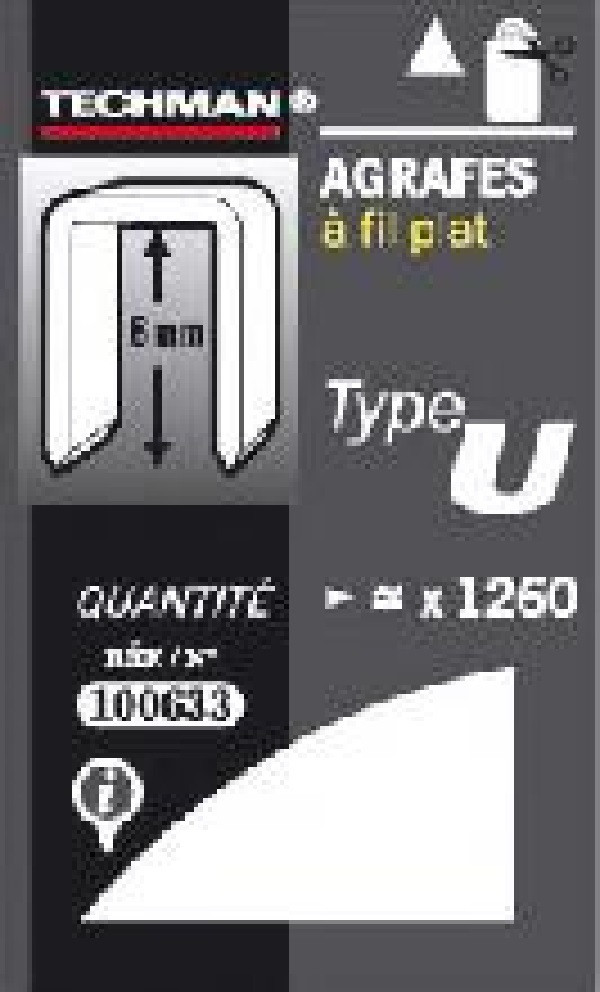 Agrafes 14 mm - type U