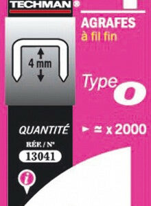 Agrafes 4 mm - type O