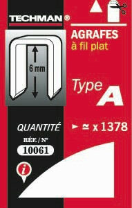 Agrafes 6 mm - type A