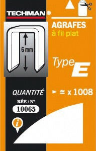Agrafes 6 mm - type E