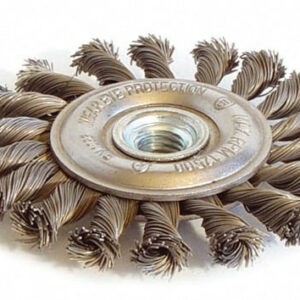 Brosse métallique plate mèches torsadées 125 mm