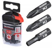 Embouts de vissage 's2 black' 10 embouts TT30 25 mm