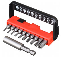 Jeu de 10 embouts s2 + porte-embouts Ph1 / Ph2 / Ph3 / Pz1 / Pz2 / Pz3 / TT15 / TT20 / TT25 / TT30 / Porte-embouts