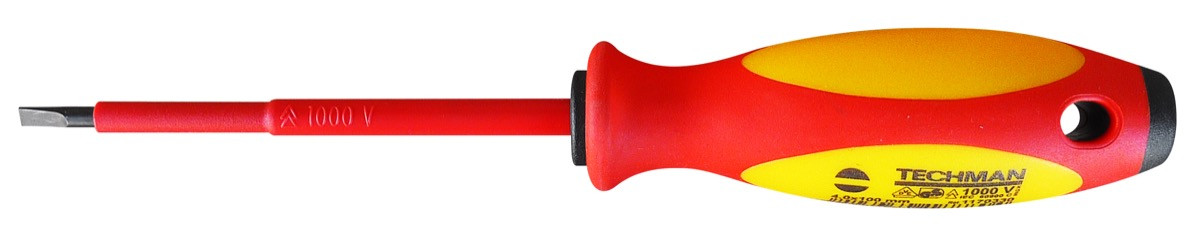 Tournevis Plat Electricien Isolé 1000V 4x0,8mm