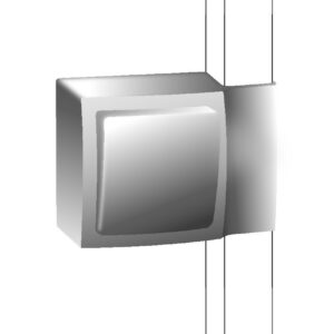 Adaptateur blanc pour moulure, H. 10.2 x P.4.3 cm
