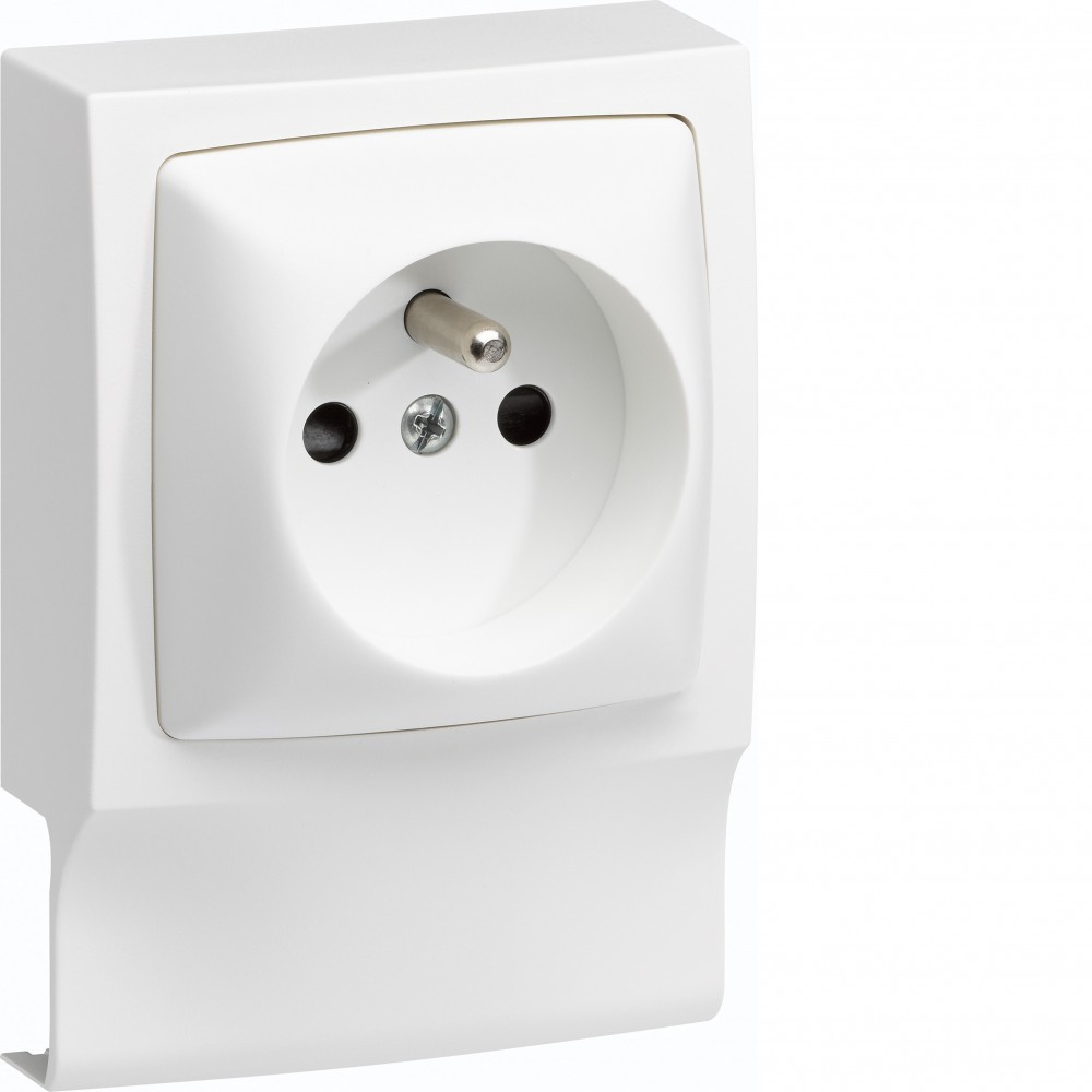 Adaptateur blanc pour moulure, H. 9.4 x P.3.8 cm