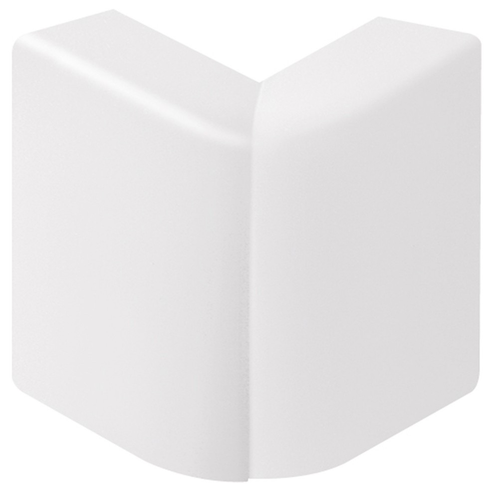 Angle extérieur blanc pour plinthe, H.8 x P.2 cm