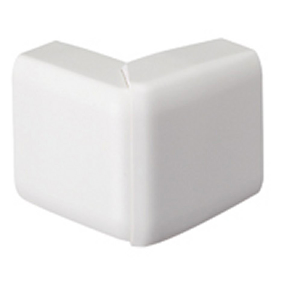 Angle extérieur variable blanc pour moulure, H. 5.4 x P.1.5 cm