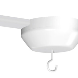 Centre de lumière blanc pour moulure, H. 4.4 x P.10.6 cm