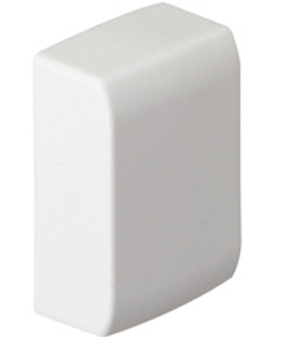 Embout blanc pour moulure, H. 5.4 x P.1.5 cm