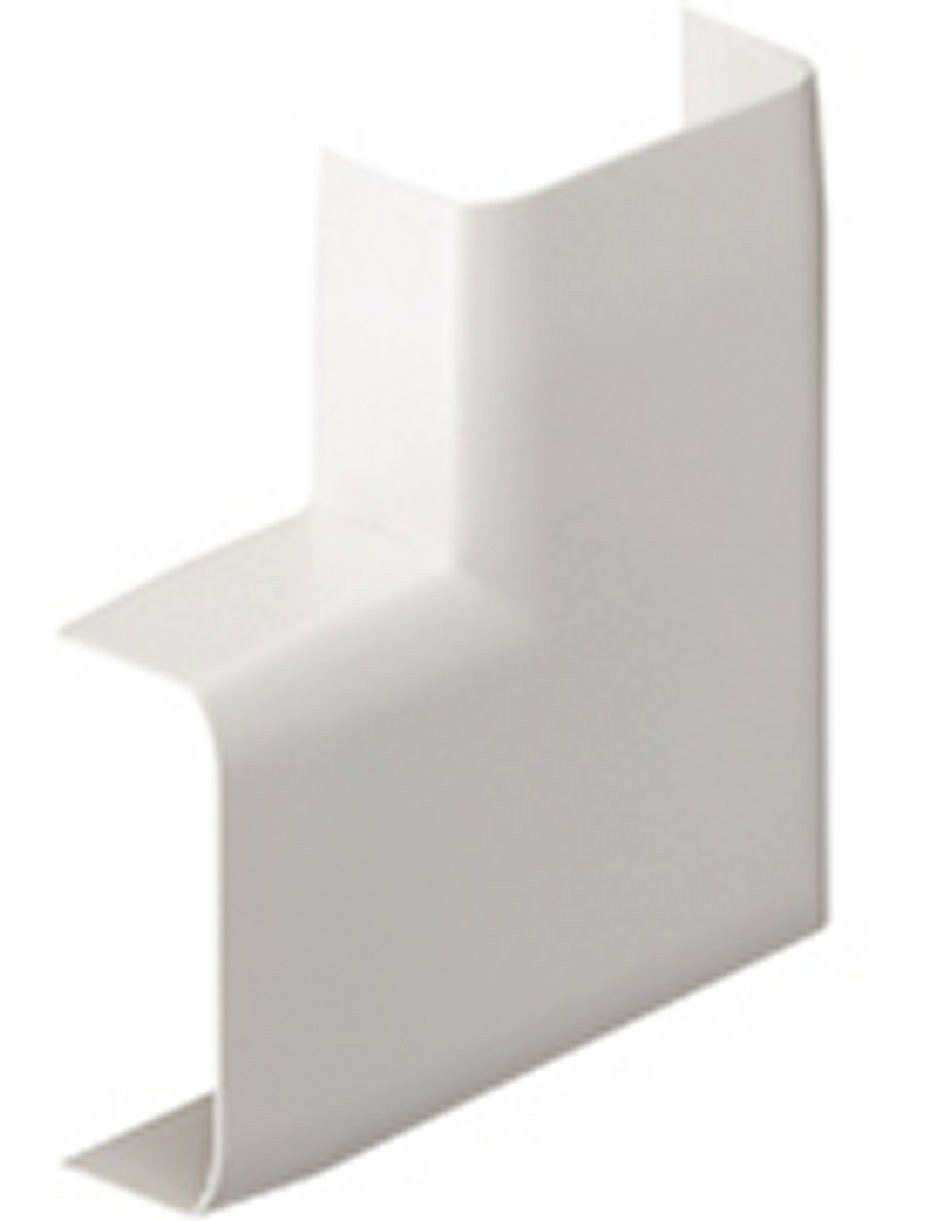 Lot de 2 angles plats blanc pour moulure, H. 2.6 x P.1.5 cm