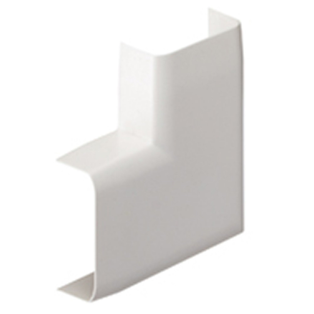 Lot de 2 angles plats blanc pour moulure, H. 3.4 x P.1.5 cm