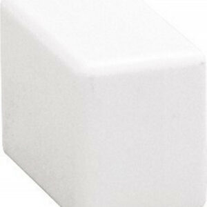 Lot de 2 embouts blanc pour moulure, H. 1.8 x P.1.8 cm