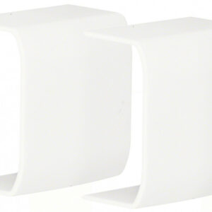 Lot de 2 jonctions blanc pour moulure, H. 2.6 x P.1.5 cm