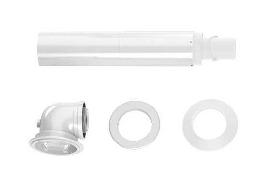 Terminal horizontal télescopique plastique blanc D 80/125 ELM LEBLANC 7738112576