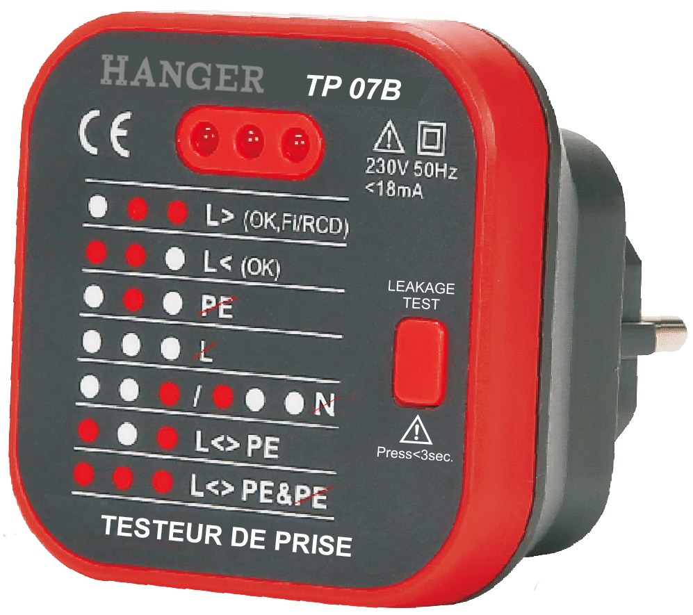 Testeur de prise HANGER TP 07B