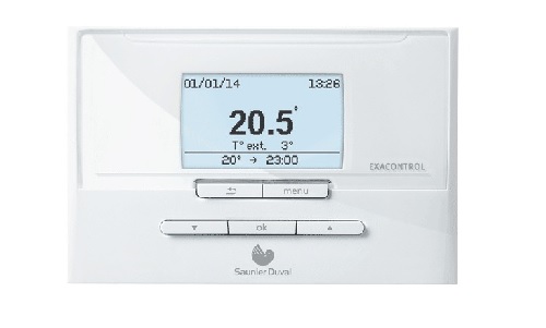Thermostat filaire programmable auto-alimenté exacontrol E7 C SAUNIER DUVAL 0020118071