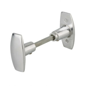Lot de 2 boutons de porte Alliage acier poli