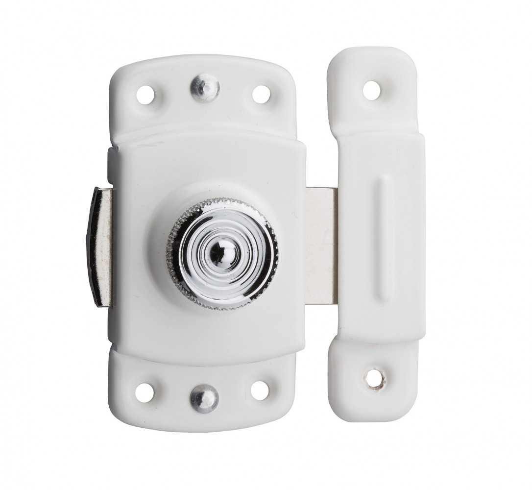 Verrou automatique THIRARD, acier laqué blanc