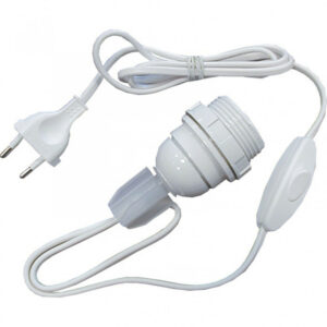 Adaptateur bouteille E27 TIBELEC, plastique, blanc 60 W