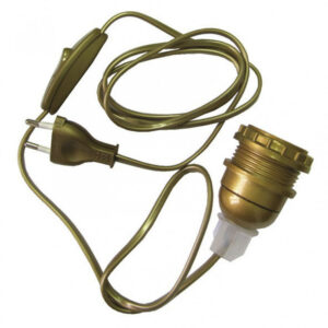 Adaptateur bouteille E27 TIBELEC, plastique, or 60 W