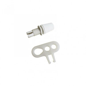 Chape de suspension TIBELEC, plastique, blanc