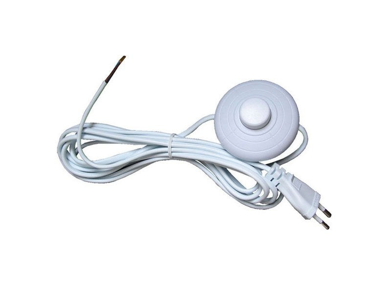 Cordon et interrupteur en plastique TIBELEC, 500 W blanc